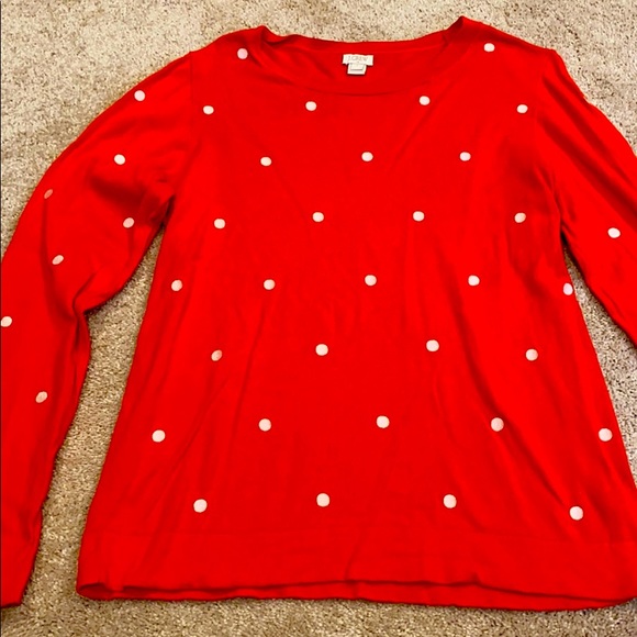 Orange and White J.Crew Sweater, large - Picture 1 of 3
